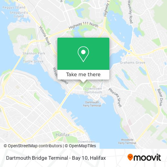 Dartmouth Bridge Terminal - Bay 10 map