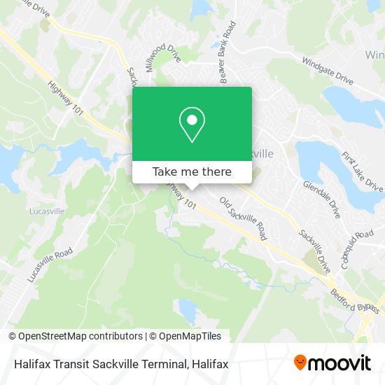 Halifax Transit Sackville Terminal map