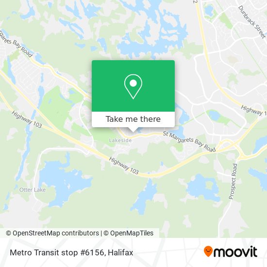 Metro Transit stop #6156 map