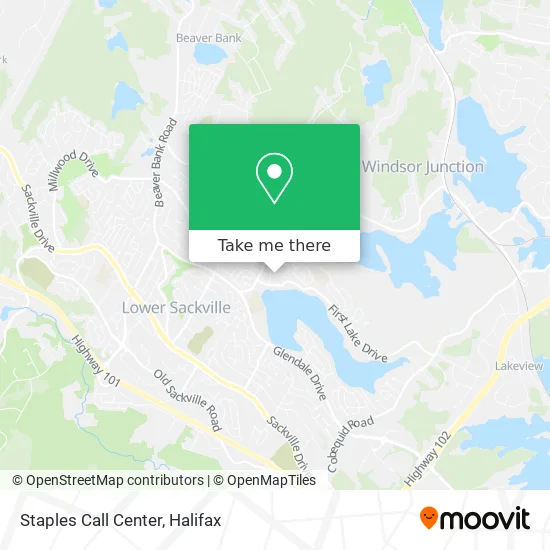 Staples Call Center map