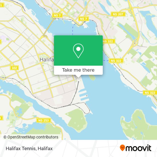 Halifax Tennis map