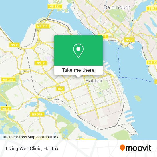 Living Well Clinic map