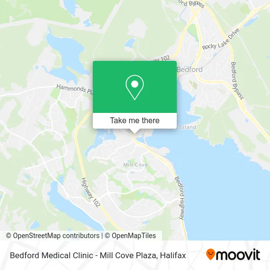 Bedford Medical Clinic - Mill Cove Plaza map