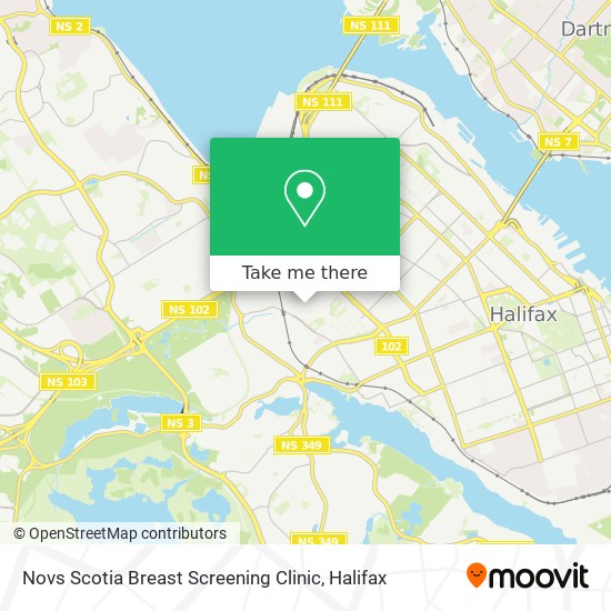 Novs Scotia Breast Screening Clinic map