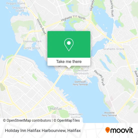 Holiday Inn Halifax Harbourview map