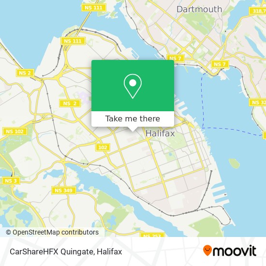 CarShareHFX Quingate map