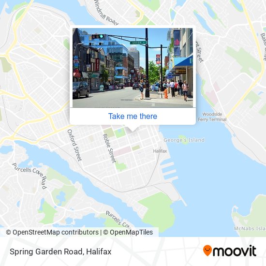 How to get to Spring Garden Road in Halifax Citadel-Sable Island by bus?