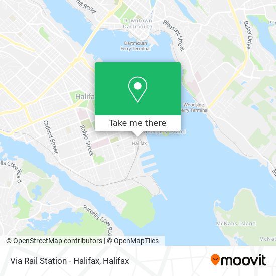 Via Rail Station - Halifax map