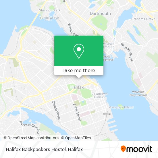 Halifax Backpackers Hostel map