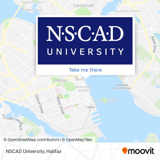 NSCAD University map