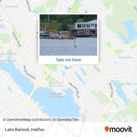 Lake Banook map