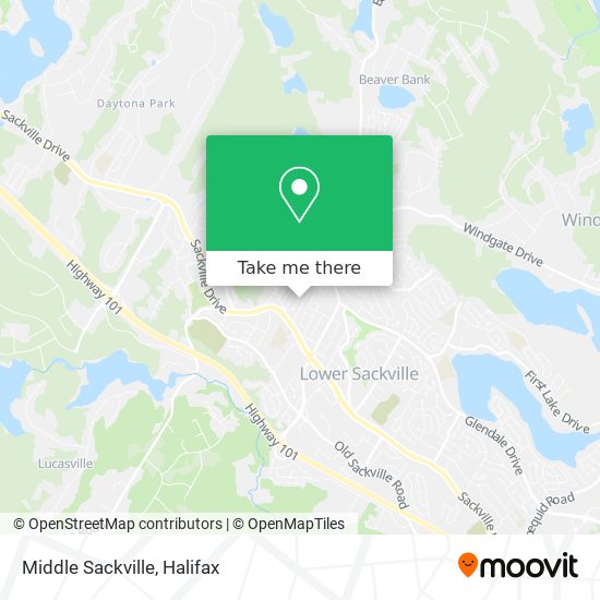 Middle Sackville map