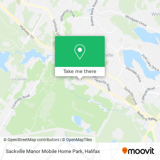 Sackville Manor Mobile Home Park map