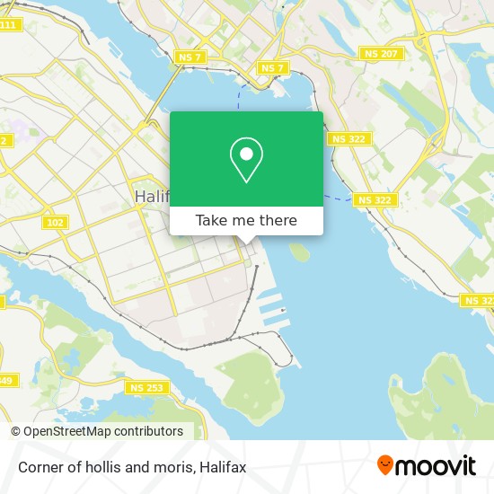 Corner of hollis and moris map