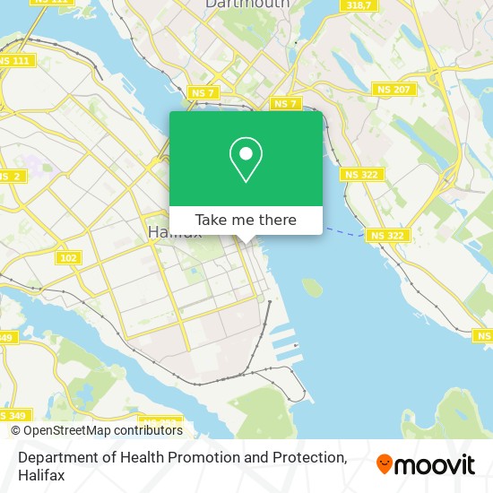 Department of Health Promotion and Protection map