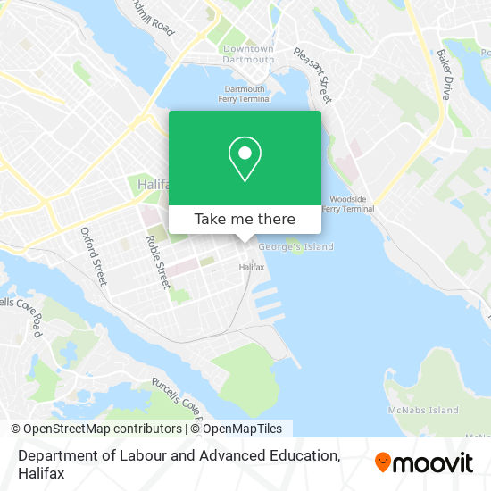Department of Labour and Advanced Education map