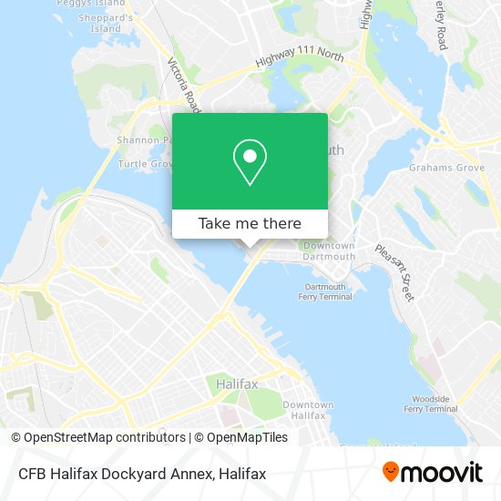 CFB Halifax Dockyard Annex map