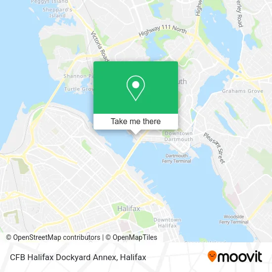 CFB Halifax Dockyard Annex map