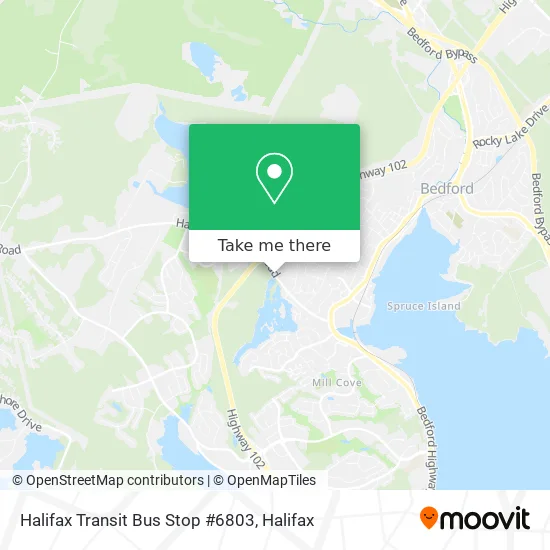 Halifax Transit Bus Stop #6803 map
