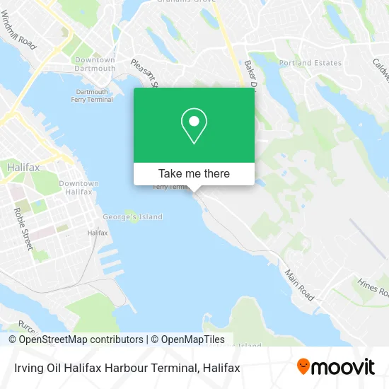 Irving Oil Halifax Harbour Terminal map