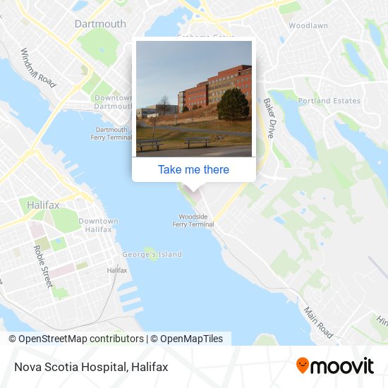 Nova Scotia Hospital map