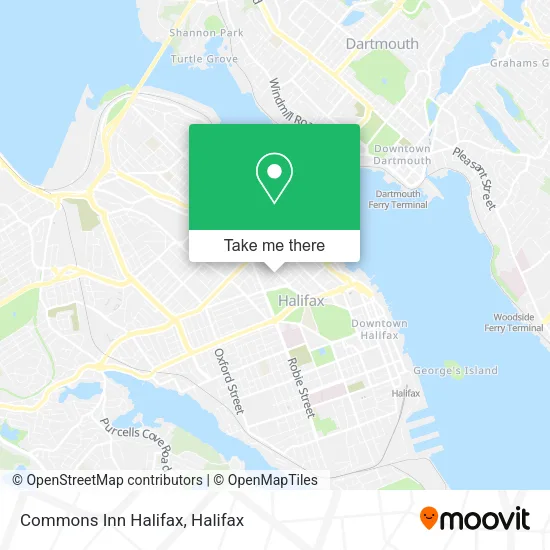 Commons Inn Halifax map