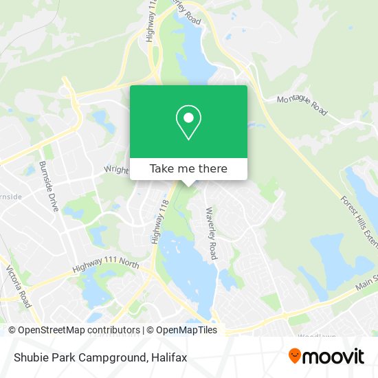 Shubie Park Campground map