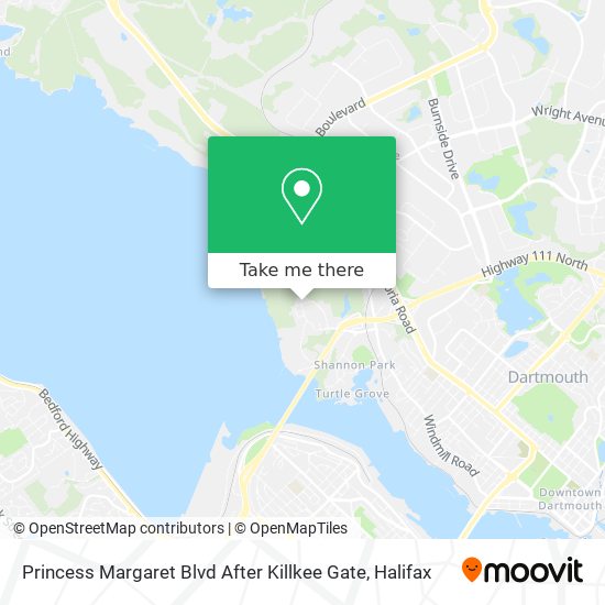Princess Margaret Blvd After Killkee Gate map