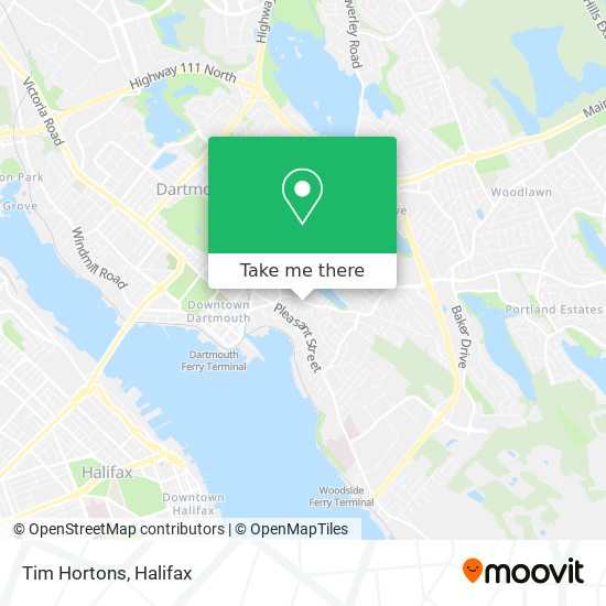 Tim Hortons map