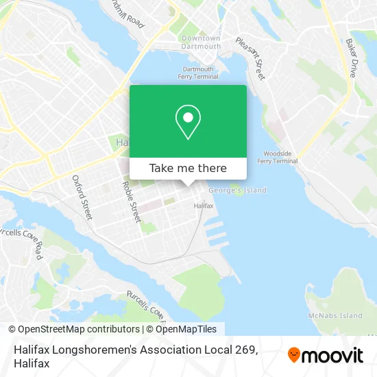 Halifax Longshoremen's Association Local 269 map