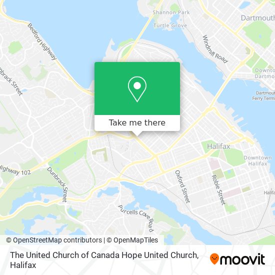 The United Church of Canada Hope United Church map