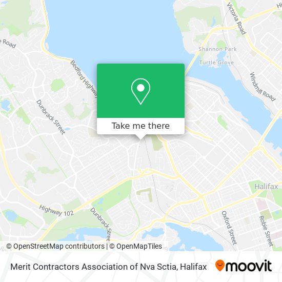 Merit Contractors Association of Nva Sctia map