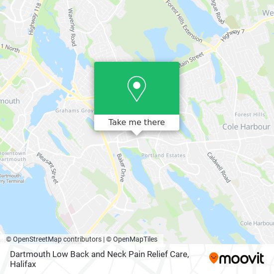 Dartmouth Low Back and Neck Pain Relief Care map