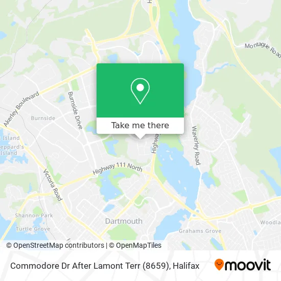 Commodore Dr After Lamont Terr (8659) map