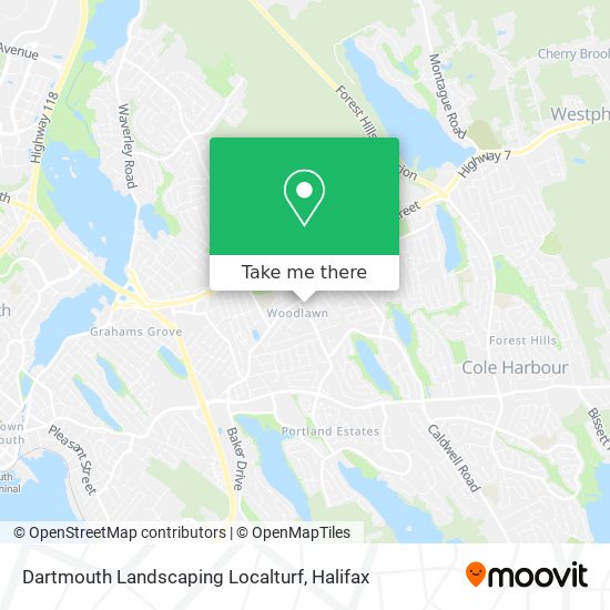 Dartmouth Landscaping Localturf map