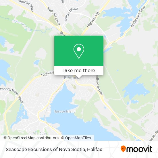 Seascape Excursions of Nova Scotia map