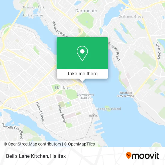 Bell's Lane Kitchen map