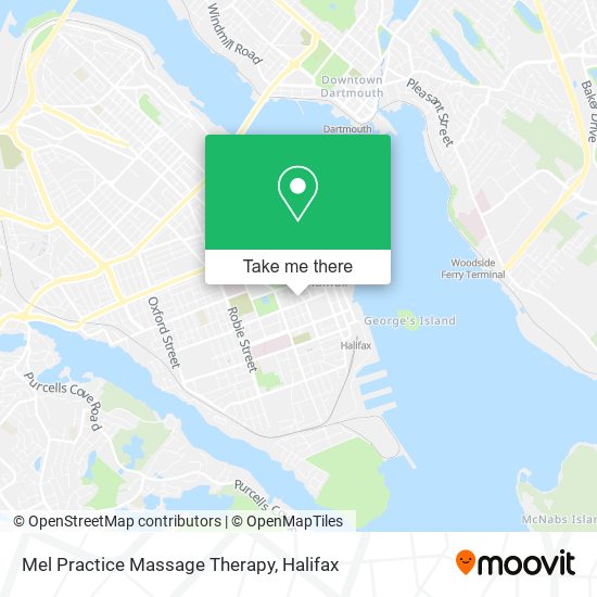 Mel Practice Massage Therapy map