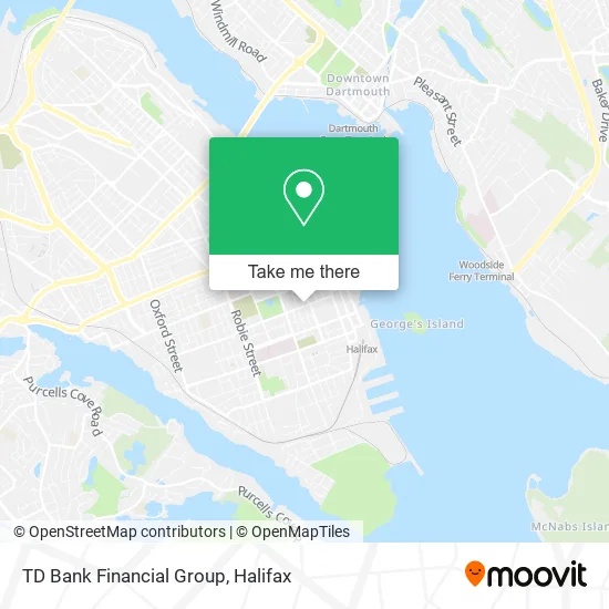 TD Bank Financial Group map