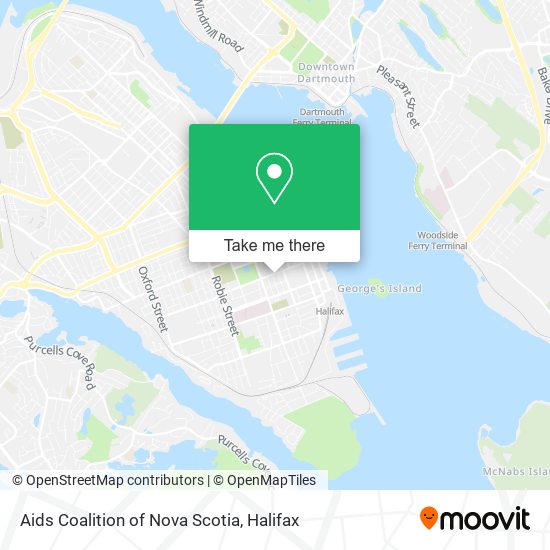 Aids Coalition of Nova Scotia map