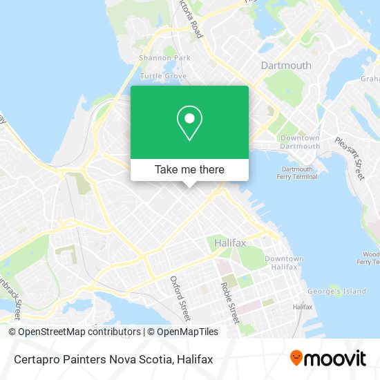 Certapro Painters Nova Scotia map