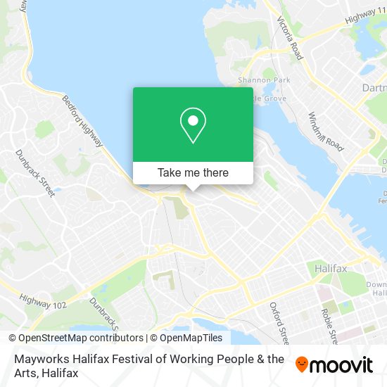 Mayworks Halifax Festival of Working People & the Arts map