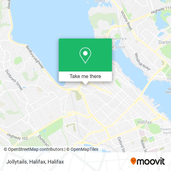 Jollytails, Halifax map
