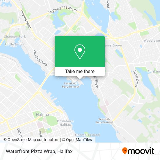 Waterfront Pizza Wrap map