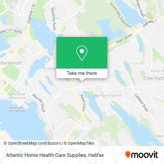 Atlantic Home Health Care Supplies map