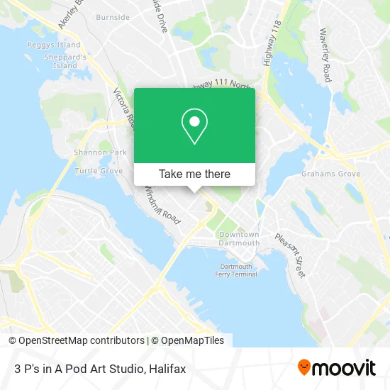 3 P's in A Pod Art Studio map