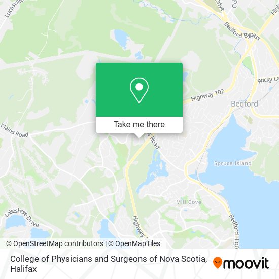 College of Physicians and Surgeons of Nova Scotia map