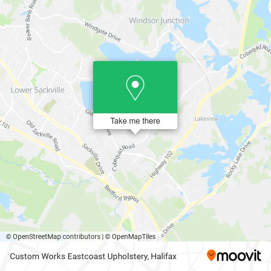 Custom Works Eastcoast Upholstery map