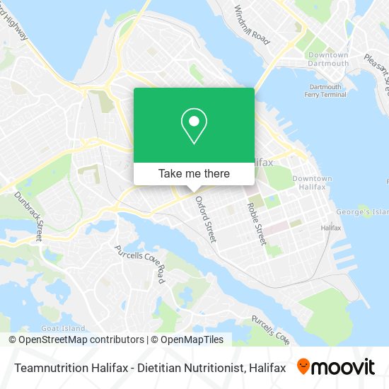 Teamnutrition Halifax - Dietitian Nutritionist map
