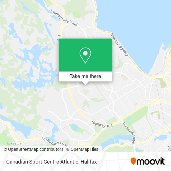 Canadian Sport Centre Atlantic map